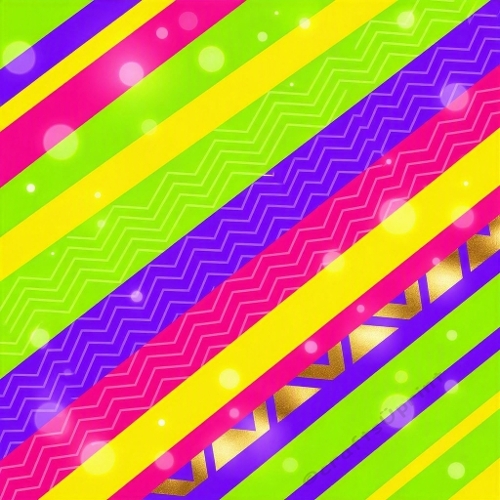 Bright Stripe Geometric Craft Paper