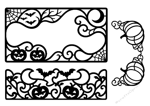 Halloween Silhouette Cut Files Paper Kit