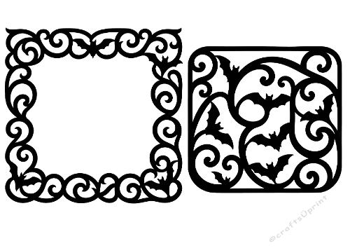 Halloween Bat Frame Cut Files Kit