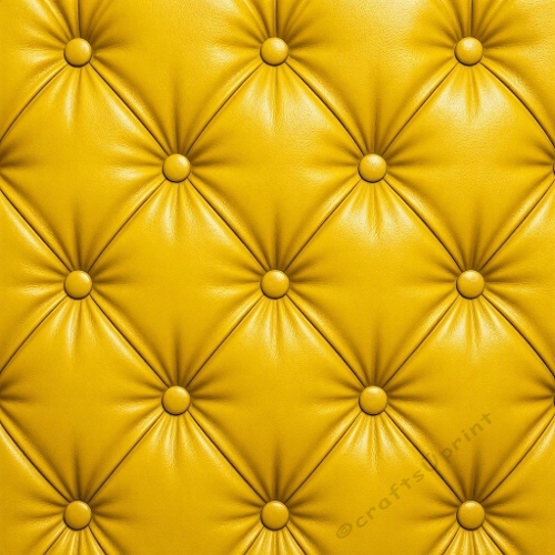 Yellow Tufted Leather Seamless Digital Paper