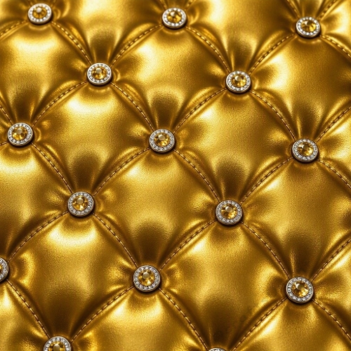 Gold Metallic Tufted Leather Digital Paper