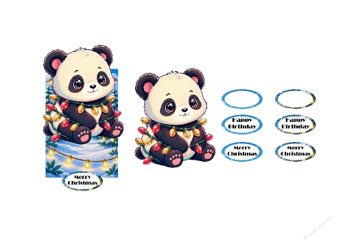 Cute Panda – 3D Bookmark