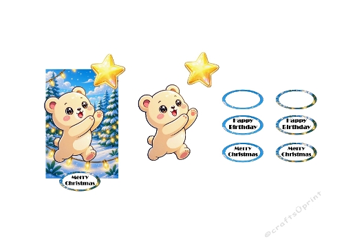 Bear Reaching Star – Bookmark