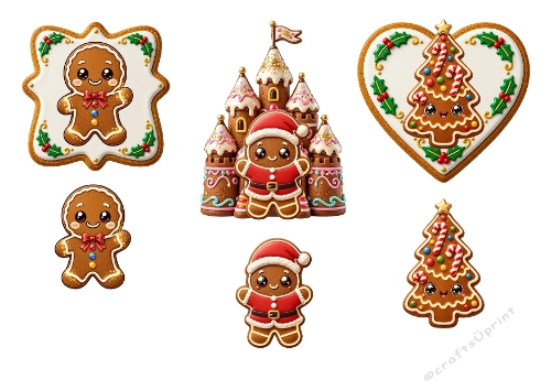 3D Gingerbread Christmas Card – Festive Cookie Collection
