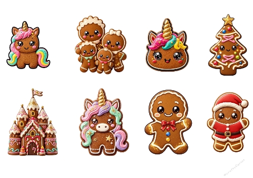 Delicious Christmas Gingerbread Decorations – Cute Holiday Cookie Set