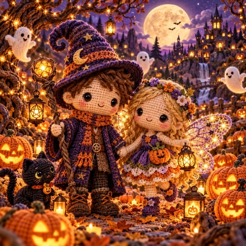 Crochet Halloween Wizard Fairy Paper