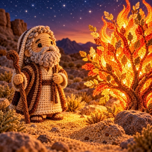 Crochet Moses Burning Bush 