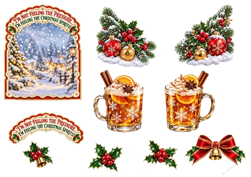 Christmas Comforts Cardmaking Kit – A4 Festive Winter Elements