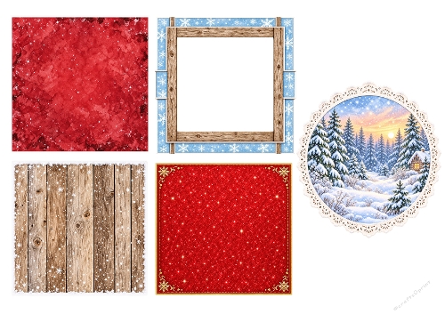 Christmas Background Builder Kit – Winter Cardmaking Papers & Frames