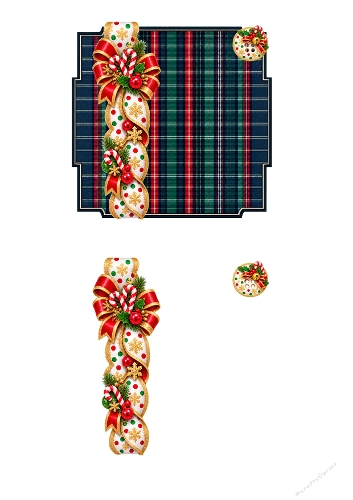 Tartan Christmas Insert & Border Set – A4 Cardmaking Sheet