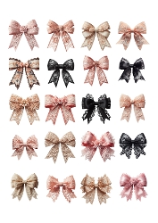 Elegant Lace Bows – 20 Decorative Elements (A4 JPEG)