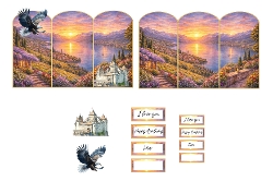 Majestic Périgord Castle & River Valley Triptych Set