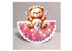 teddy bear culbuto 3d 