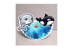 marine life 3d card