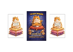Spoiled Royal Cat Kit - 3 Simple & Funny A4 Digital Card Toppers