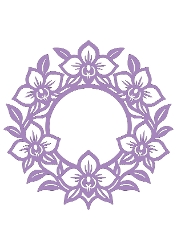 Floral Circle Wreath | Decorative Cut File | SVG and Silhouette Files
