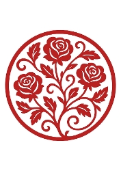Ornamental Rose Circle | Decorative Cut File | SVG and Silhouette Files