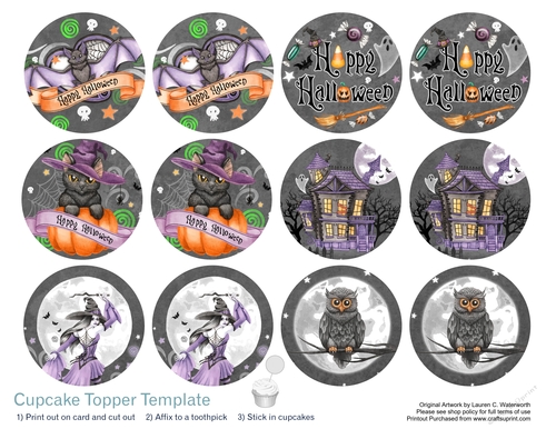 Halloween Cupcake Toppers