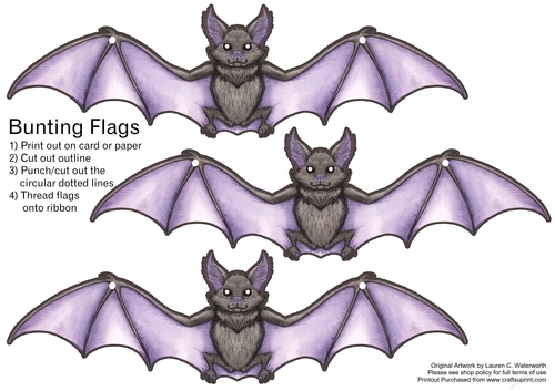 Halloween Batty Bunting