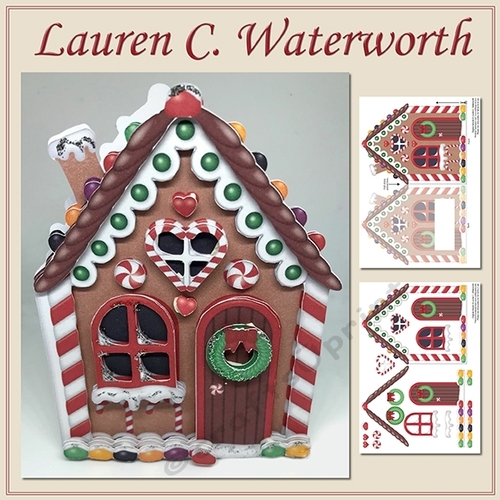 Christmas Gingerbread House Shaped Card
