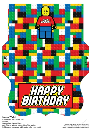 Toy Bricks Money Wallet