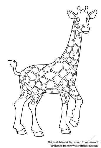 Giraffe Digital Stamp