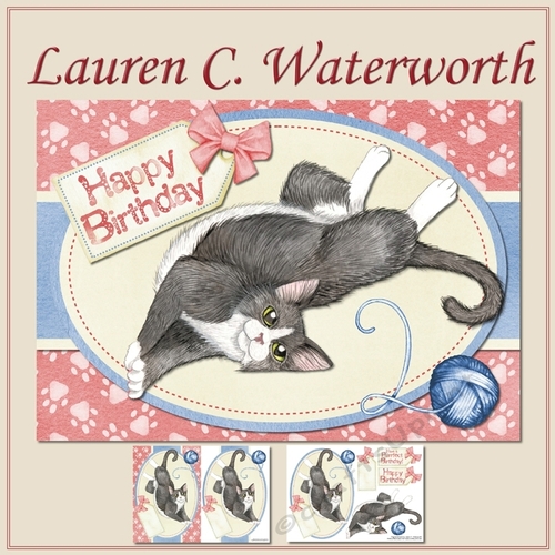 Black and White Cat Birthday Card