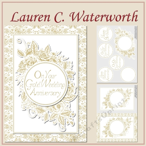 Floral Gold Wedding Anniversary 