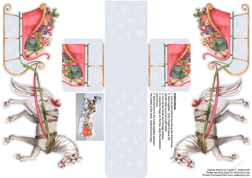 One Horse Open Sleigh Gift Box
