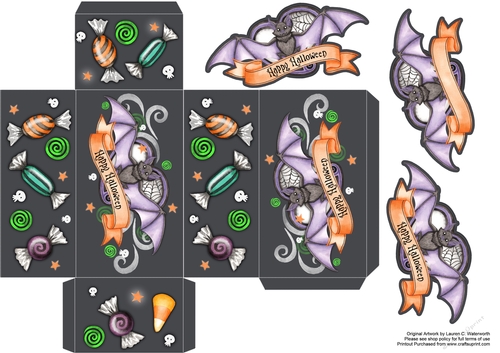 Halloween Trick or Treat Box: Bat