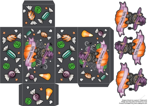Halloween Trick or Treat Box: Black Cat