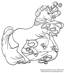 Unicorn Digital Stamp