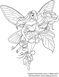 Rose Fairy Stamp