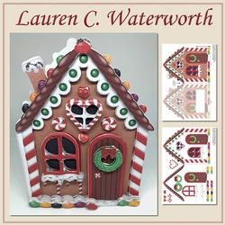 Christmas Gingerbread House Shaped Card
