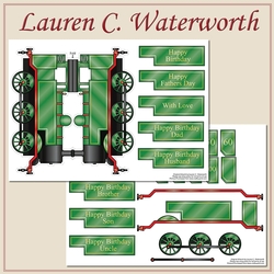 Steam Engine Shaped Card DL