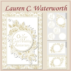 Floral Gold Wedding Anniversary