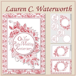 Floral Ruby Wedding Anniversary