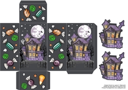 Halloween Trick or Treat Box: Haunted House