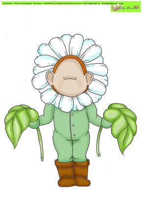Flower Baby Doodles A4 Image