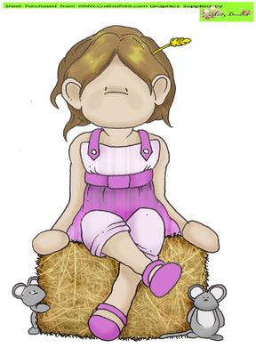 Farmer Girl Doodles A4