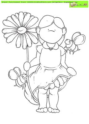 Daisy Bee Doodles Digi Stamp