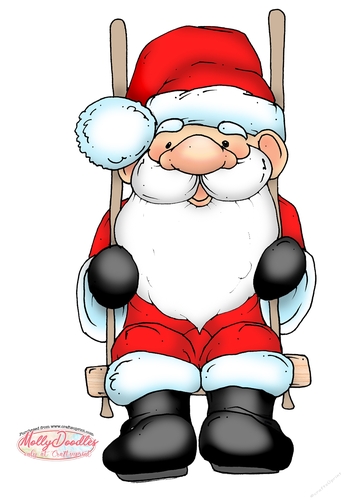 Santa Swing Doodles Large Image