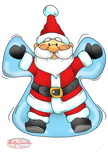 Snow angel santa doodles large image
