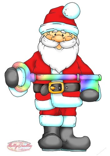 Magic Key Santa Doodles Large Image