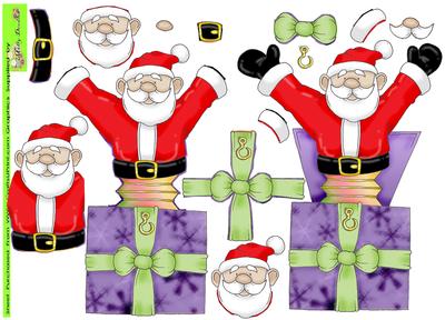 Santa in a Box Doodles