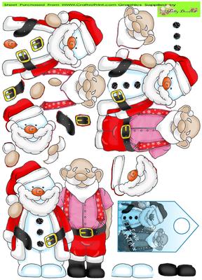 Santa and Snowman Doodles