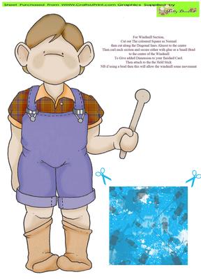 Windmill Boy Doodles Large Image
