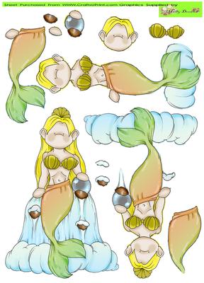 Mermaid Pearl Doodles