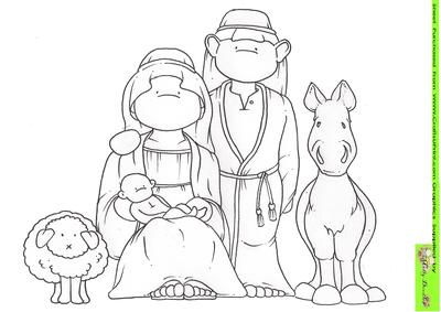 Nativity Doodles Digital Stamp