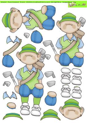 Sitting Sporty Doodles (golfer)